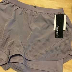 Running short with built in compression short lavender brand new with tags